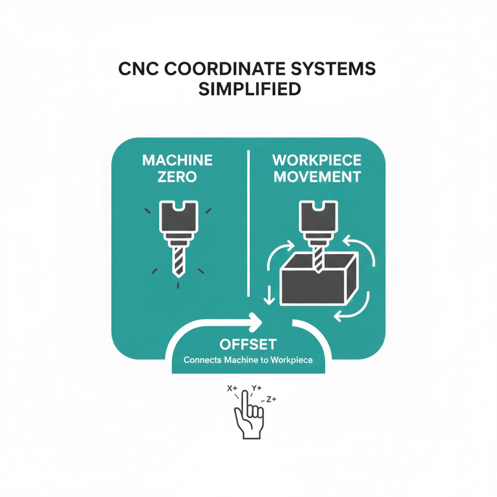 سیستم مختصات در CNC فلز به زبان ساده